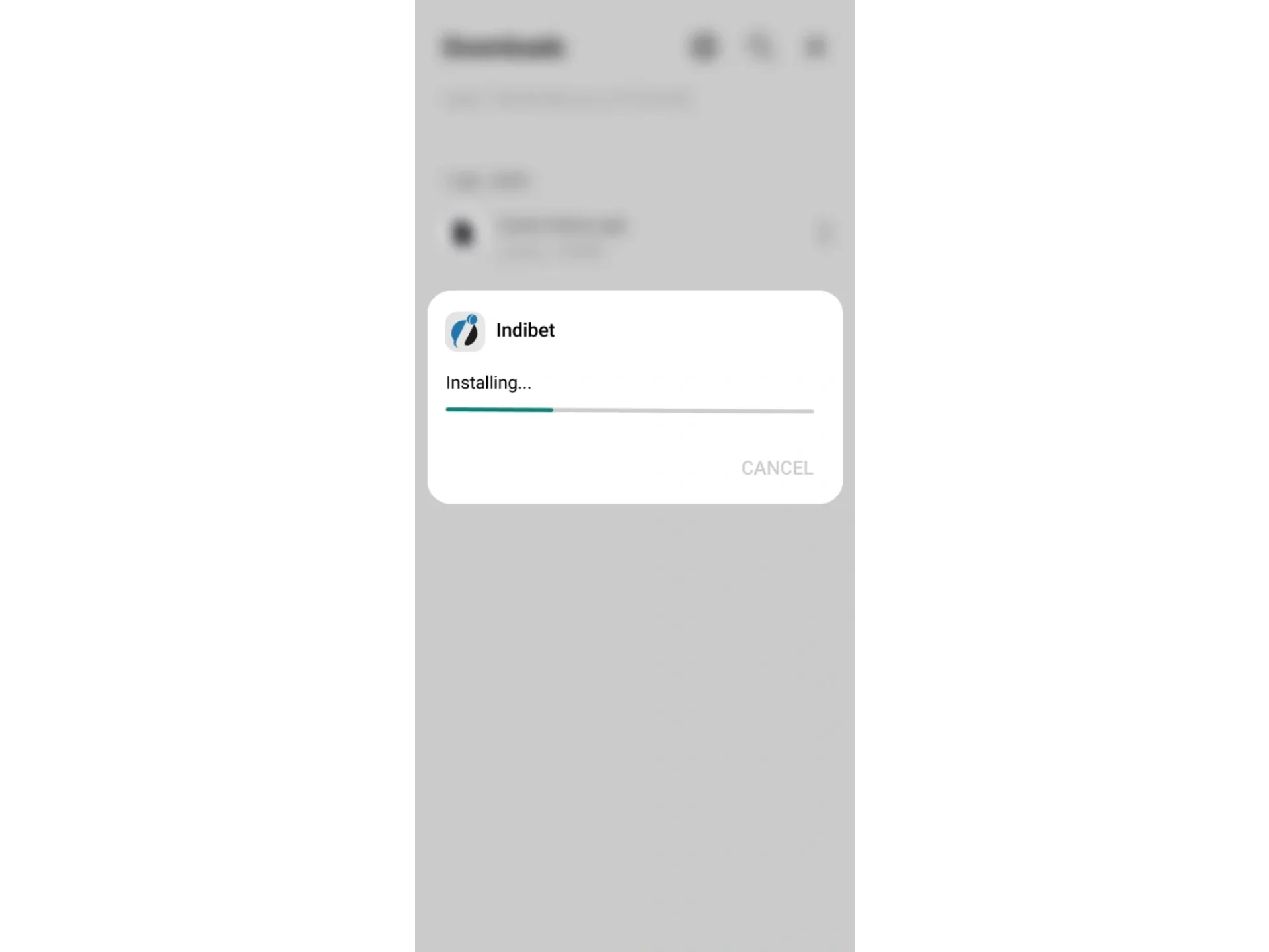 Indibet App installation process takes a couple of minutes.